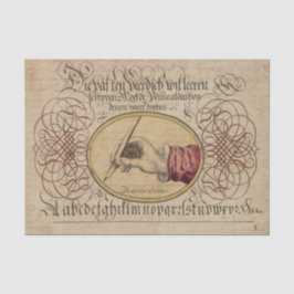 Vintage Kalligrafie Seidenpapier