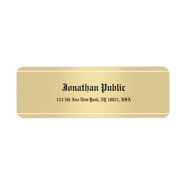 Vintage Kalligrafie Text Gold Template Classic (Vorne)