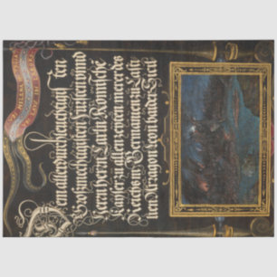 Vintage Kalligrafie und Landschaft Ephemera Dekoup Seidenpapier