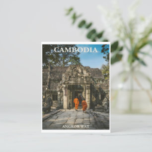 Vintage-Kambodscha-Plakat Feiertagspostkarte