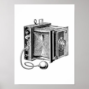 Vintage Kamera - antike Kamera-Fotografie Poster