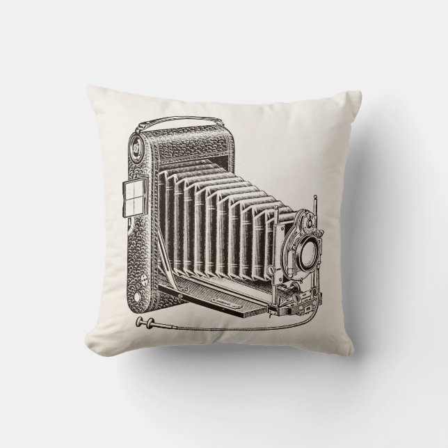 Vintage Kamera - antike Kamera-Fotografie Retro Kissen (Vorderseite)