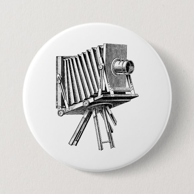 Vintage Kamera - antikes Button (Vorderseite)