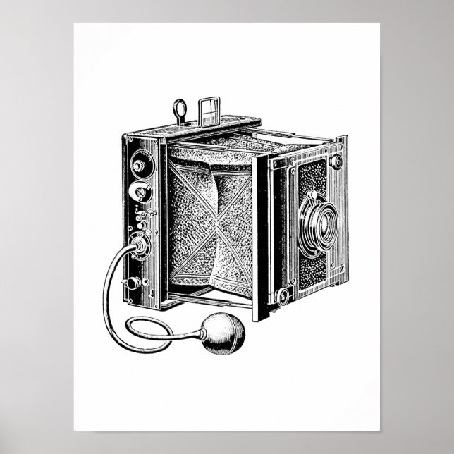 Vintage Kamera - Antikkameras Fotografie Poster (Vorne)