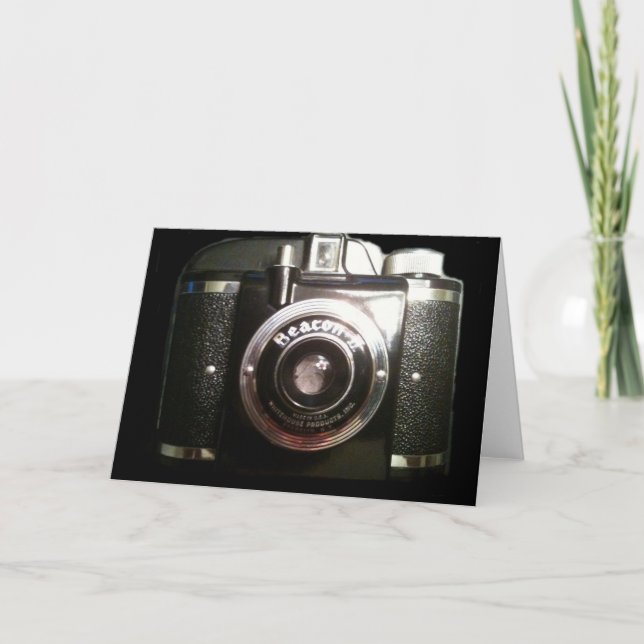 VINTAGE KAMERA BLANK GREETCARD KARTE (Vorderseite)