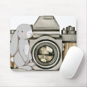 Vintage-Kamera & Bunny-Mauspad Mousepad