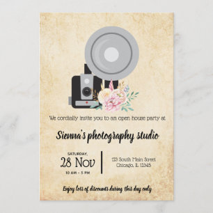Vintage Kamera Einladung