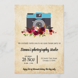 Vintage Kamera Einladung