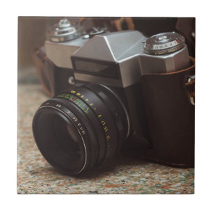 Vintage Kamera Fliese