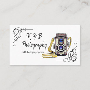 Vintage Kamera-Fotografie-Geschäfts-Karte Visitenkarte