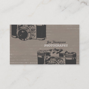 Vintage Kamera-Fotografie-Geschäfts-Karten Visitenkarte