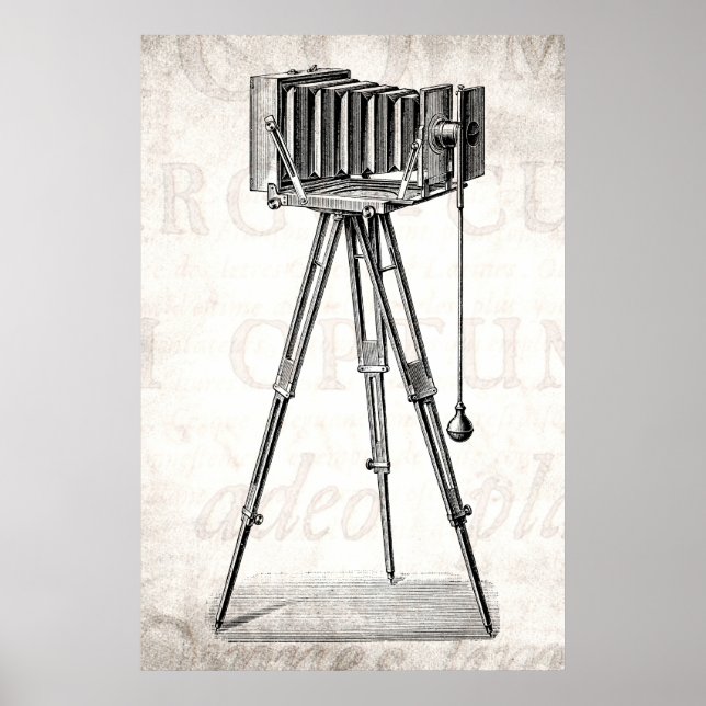 Vintage Kamera - Fotografie-Retro Poster (Vorne)