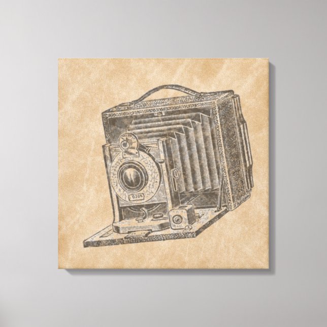 Vintage Kamera Leinwanddruck (Vorderseite)