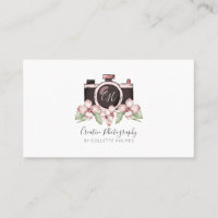 Vintage Kamera Pink Gray Florals Fotograf