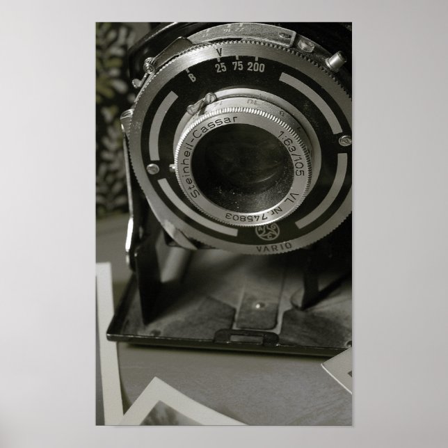 Vintage Kamera Poster (Vorne)