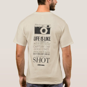 Vintage-Kamera-Zitat T-Shirt
