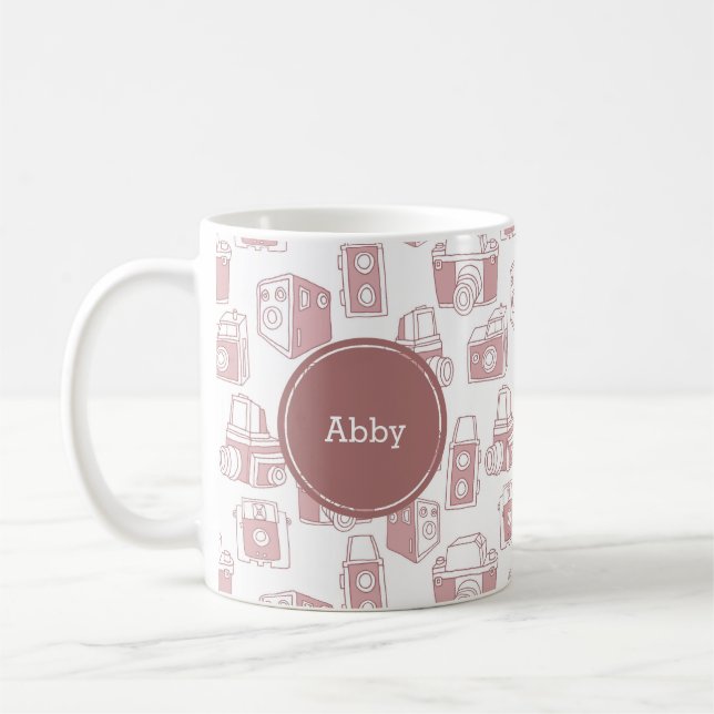 Vintage Kameras Personalisiert Kaffeetasse (Links)