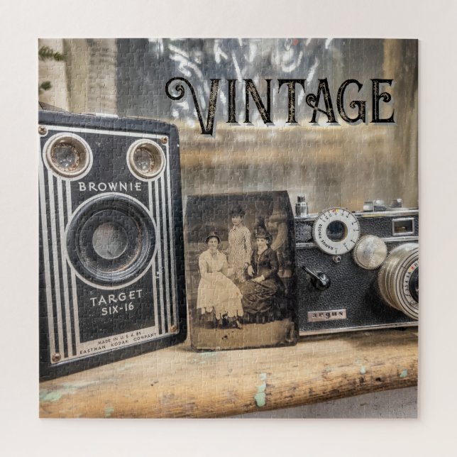 Vintage Kameras und Foto (Vertikal)