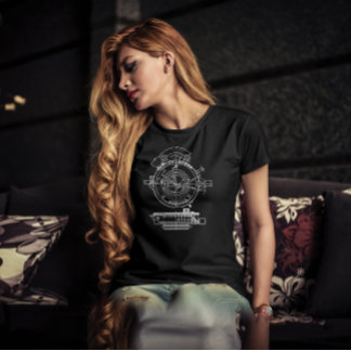 Vintage Kameraschließfotografie Zeichnend T-Shirt
