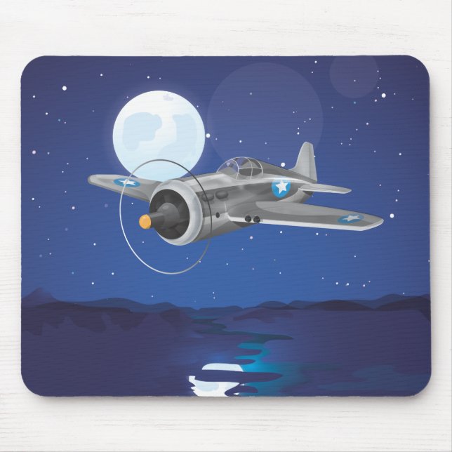 Vintage-Kampfflugzeug Mousepad (Vorne)
