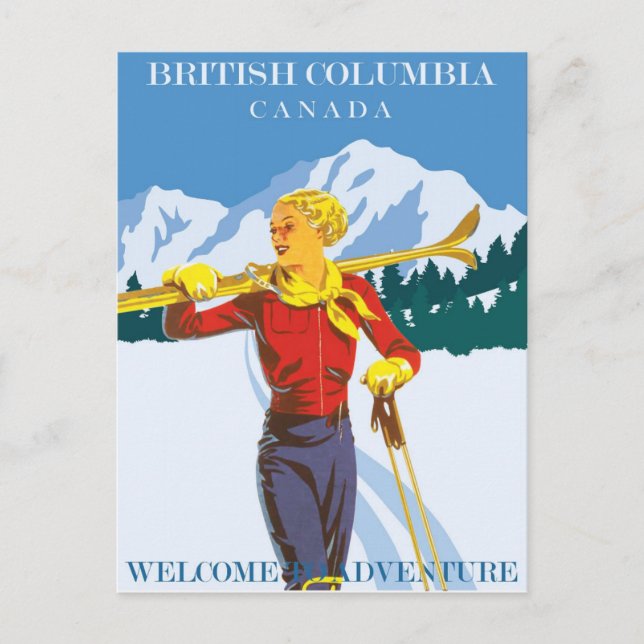 Vintage Kanada Reisekarte Postkarte (Vorderseite)