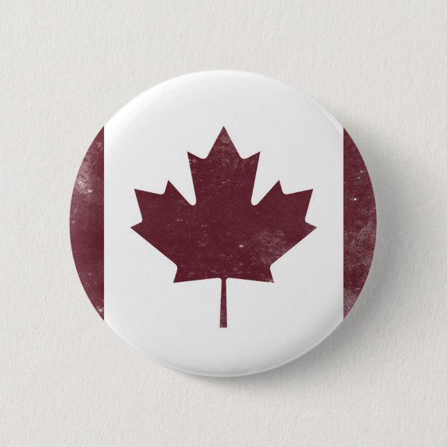Vintage kanadische Flagge Button (Vorderseite)