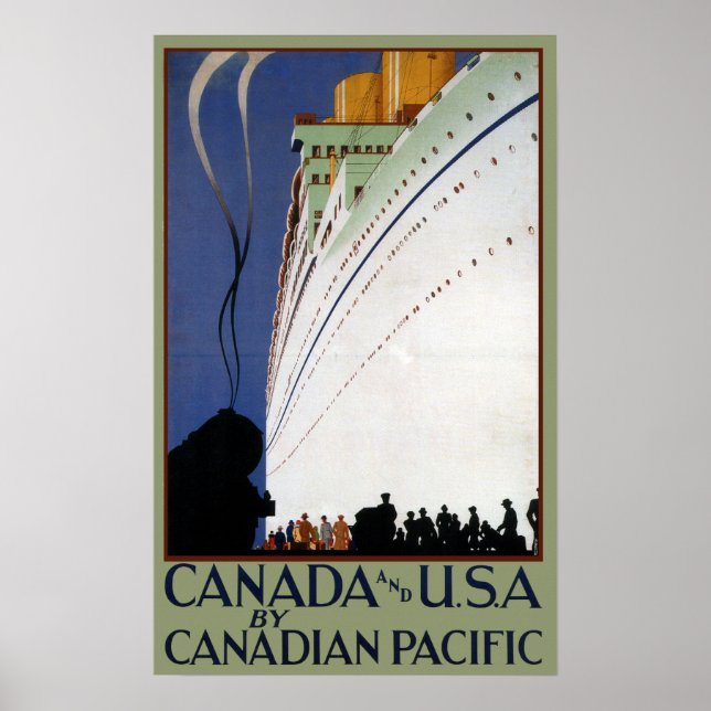 Vintage Kanadische Kreuzfahrten Poster (Vorne)