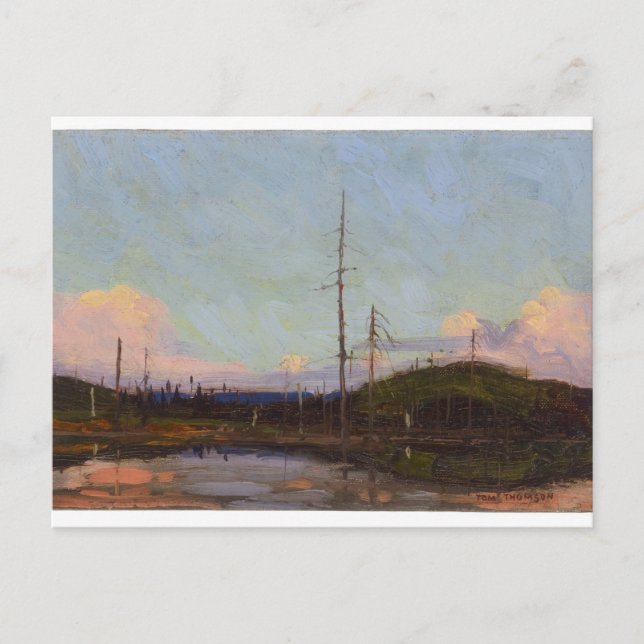 Vintage kanadische Landschaft Tom Thomson Art Aben Postkarte (Vorderseite)