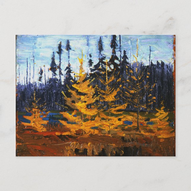 Vintage kanadische Wildnis Tom Thomson Tamaracks Postkarte (Vorderseite)