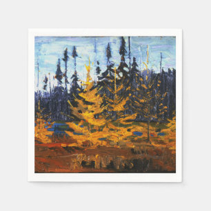Vintage kanadische Wildnis Tom Thomson Tamaracks Serviette