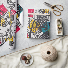 Vintage Kandinsky Kleine Welten V Bauhaus Abstrakt Geschenkpapier