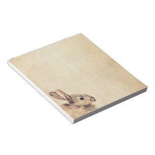 Vintage Kaninchen-Skizze-kleiner Notizblock