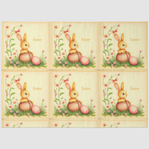Vintage Kaninchenherstellung zu Ostern Seidenpapier