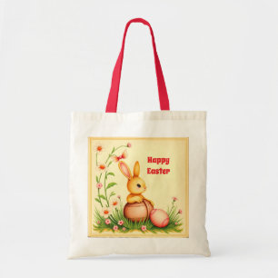 Vintage Kaninchenherstellung zu Ostern Tragetasche