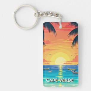 Vintage Kap-Verde-Reise Schlüsselanhänger