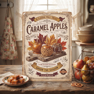 Vintage-Karamelläpfel Herbstliche Segnungen Karte