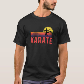 Vintage Karate Martial Arts Retro Sunset Distresse T-Shirt