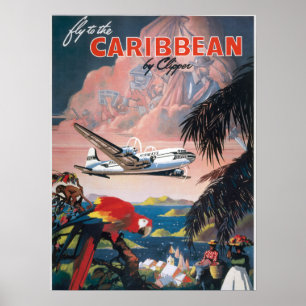Vintage Karibik-Reiseplakat Poster