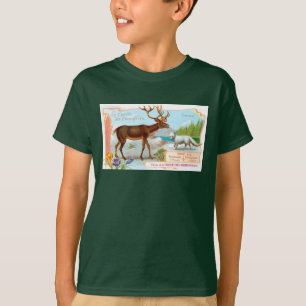 Vintage Karibik (Rentier) und Arktis Fox T-Shirt