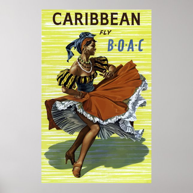 Vintage Karibikreise Poster (Vorne)