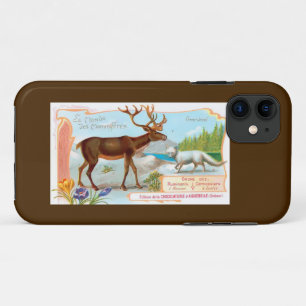Vintage Karibu (Rentier) und Polarfuchs Case-Mate iPhone Hülle