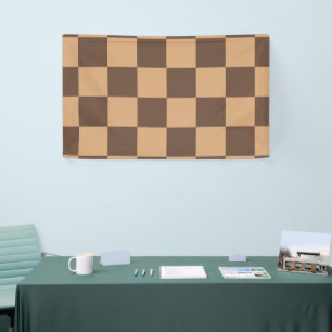 Vintage Kariert in warmen Brauntönen Banner