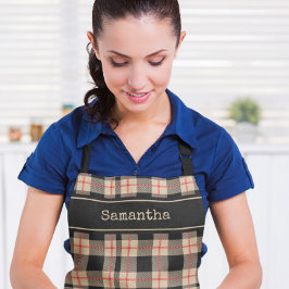 Vintage Karierte Rustikale Schürze