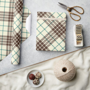 Vintage-Karomuster Geschenkpapier