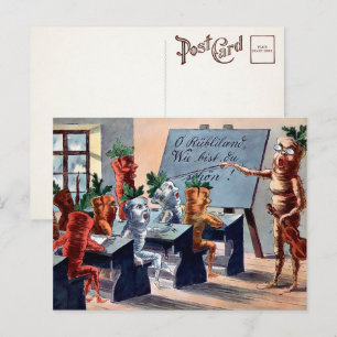 Vintage-Karotten-Musikklasse-Postkarte Postkarte