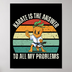 Vintage Karottenkarate ist die Antwort auf all mei Poster