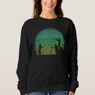 Vintage Karpfen Angelrute Angler Sweatshirt