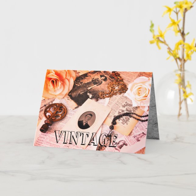 Vintage Karte (Gelbe Blume)