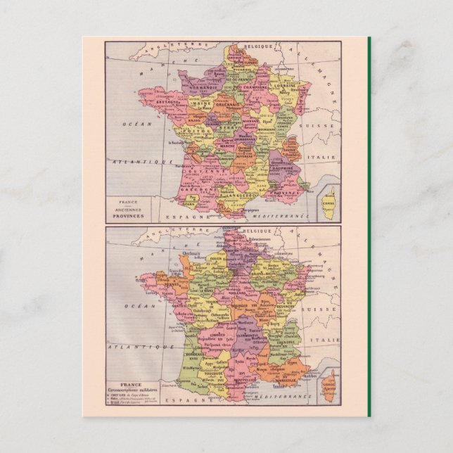 Vintage Karte, 1920, Frankreich Postkarte (Vorderseite)