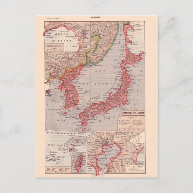 Vintage Karte, 1920, Japan Postkarte (Vorderseite)